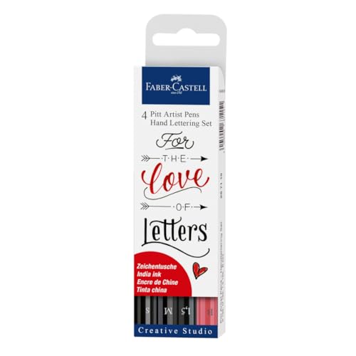 FABER-CASTELL 267115 - Tuschestift Pitt Artist Pen Lettering, 4er Etui Love FABER-CASTELL 267115 - Tuschestift Pitt Artist Pen Lettering, 4er Etui Love von FABER-CASTELL