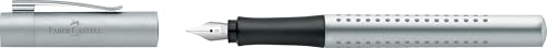 Faber-Castell - Kugelschreiber/Füllfederhalter Grip 2011 (Feder B, silber, 1 stück (1er Pack)) von Faber-Castell
