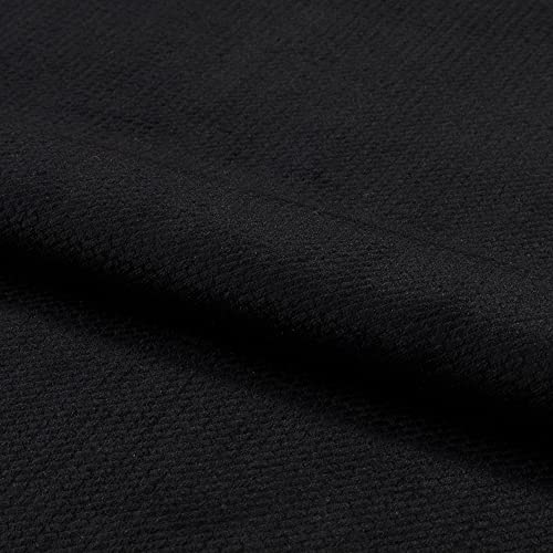 Fabreco VELVET 0,5lfm Polster- und Deko-Stoff 160 cm breit, 100% Polyester, Gewicht 350 g/lfm, Samtstoff für Vorhänge, Maskottchen, Sofakissen, Polsterbezüge und Krabbeldecken - Schwarz 01 von Fabreco