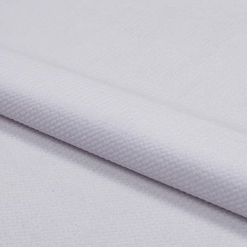 Fabreco VELVET 0,5lfm Polster- und Deko-Stoff 160 cm breit, 100% Polyester, Gewicht 350 g/lfm, Samtstoff für Vorhänge, Maskottchen, Sofakissen, Polsterbezüge und Krabbeldecken - Weiß 33 von Fabreco