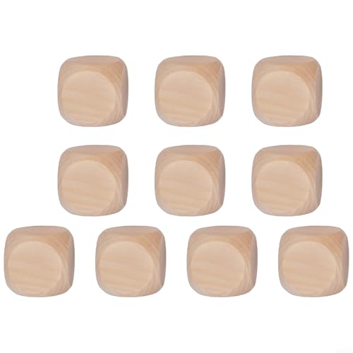 Erstellen Sie Ihr eigenes Spiel, 10 leere Holzwürfel für DIY-Projekte und Anpassungen (50 mm) von FACAIIO