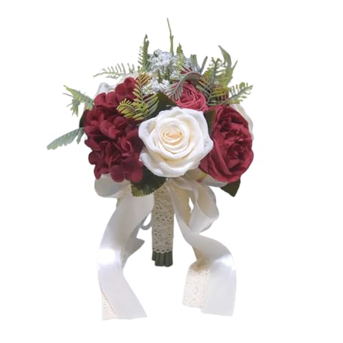FACAIIO Künstlicher Rosenstrauß, Waldstil, Seidenblumenarrangement für Braut, Verlobung, Fotografie und Gartenzeremonie im Freien FACAIIO Künstlicher Rosenstrauß, Waldstil, Seidenblumenarrangement für Braut, Verlobung, Fotografie und Gartenzeremonie im Freien von FACAIIO