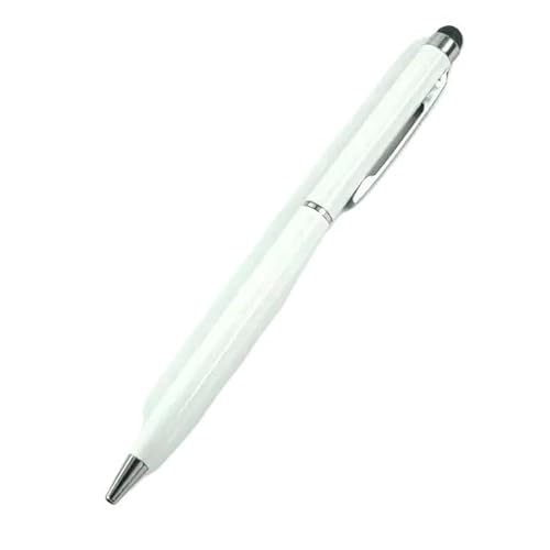 FACDEM 100 Stück 13 Farben Metall 2-in-1 Stylus Universal Kugelschreiber Custom Logo Text Gravur Büro Schule Werbung Stift Großhandel (11) von FACDEM