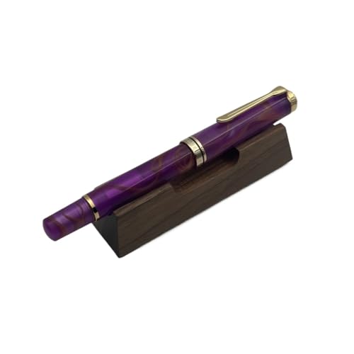 FACDEM Acryl-Kolben-Füllfederhalter, Feder F, M, B, 0,5, ,7 mm, 0,0 mm Spitze, goldener Clip, Schreiben, Büro, Geschenk, Stift (Q, Schmidt B (1,0 mm) von FACDEM