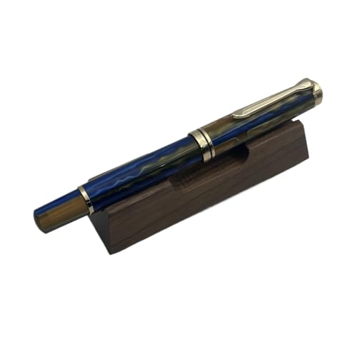 FACDEM Acryl-Kolben-Füllfederhalter, Feder F, M, B, 0,5 / ,7 mm, goldfarbener Clip, Schreiben, Büro, Geschenkstift (B, Schmidt M (0,7 mm) von FACDEM