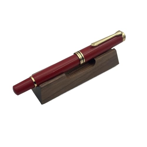 FACDEM Acryl-Kolben-Füllfederhalter, Feder F, M, B, 0,5 / ,7 mm, goldfarbener Clip, Schreiben, Büro, Geschenkstift (E,Schmidt M (0,7 mm)) von FACDEM