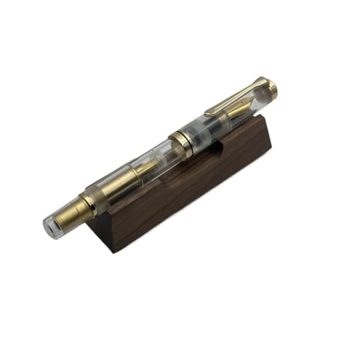 FACDEM Acryl-Kolben-Füllfederhalter, Feder F, M, B, 0,5 / ,7 mm, goldfarbener Clip, Schreiben, Büro, Geschenkstift (O, Schmidt M (0,7 mm) von FACDEM