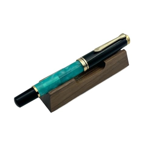 FACDEM Acryl-Kolben-Füllfederhalter, Feder F, M, B, 0,5 mm, 0,5 mm, 0,5 mm, goldfarbener Clip, Schreiben, Büro, Geschenkstift (D,Schmidt F (0,5 mm)) von FACDEM
