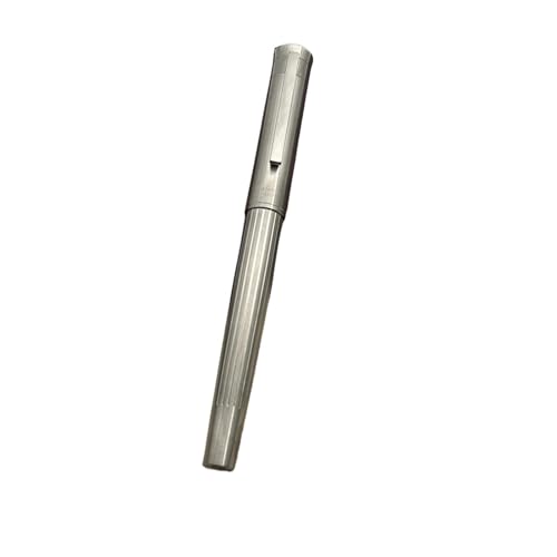 FACDEM Bunter, glatter Füllfederhalter aus Titanlegierung, Nr. 6 EF/F, weiche Feder, für Business, Studenten, Schreiben, Geschenk mit Konverterstift (A,F (0,5 mm)) von FACDEM