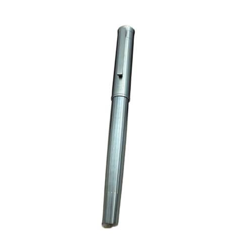 FACDEM Bunter, glatter Füllfederhalter aus Titanlegierung, Nr. 6 EF/F, weiche Feder, für Geschäftsleute, Schreiben, Geschenk mit Konverter-Stift (D,F (0,5 mm)) von FACDEM