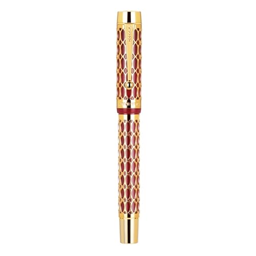 FACDEM Centennial Füllfederhalter aus Kunstharz, hohl, goldener Clip, Büro, Geschenk, Schreibwaren, Schulbedarf, Weiß, EF, 100 Stück von FACDEM