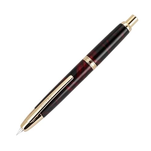 FACDEM Füllfederhalter aus Metall, Perlblau, Rotgold, Muster-Design, EF-F-Feder, Schreibtinte, Stifte, Schulbedarf, Stifte, Geschenke (06, EF (0,4 mm)) von FACDEM