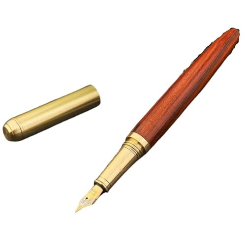 FACDEM Hochwertiger Business-Füllfederhalter aus Holz, glattes Schreiben, exquisiter Kalligraphie-Füllfederhalter, luxuriös, 0,7 mm, Business-Signature-Stift für Studenten (B) von FACDEM