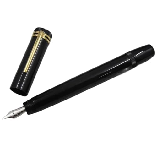 FACDEM Luxury Heritage Collection 1912 Füllfederhalter mit Kolbentinte, rotierende Stiftspitze, Schwarz / Rot, Kunstharz (5, Stift mit Box) von FACDEM