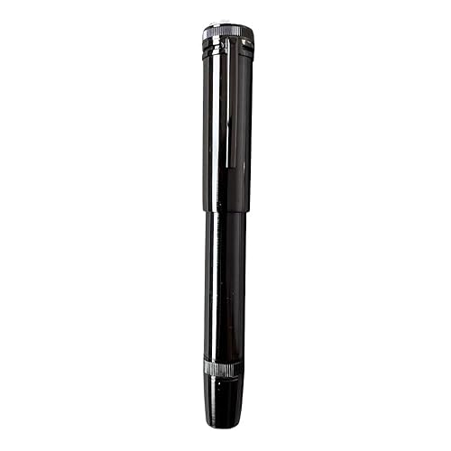 FACDEM Luxury Heritage Collection 1912 Füllfederhalter mit Kolbentinte mit rotierender Stiftspitze, Schwarz / Rot, Kunstharz (D,Stift mit Box) von FACDEM