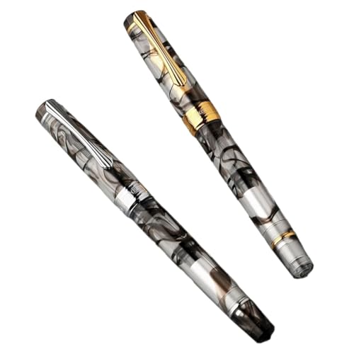 FACDEM Transparenter Füllfederhalter, Kolben, große Kapazität, Acrylklinge, runde Spitze, Premium-Geschenkstift, Bürobedarf, Geschenkstift (H) von FACDEM