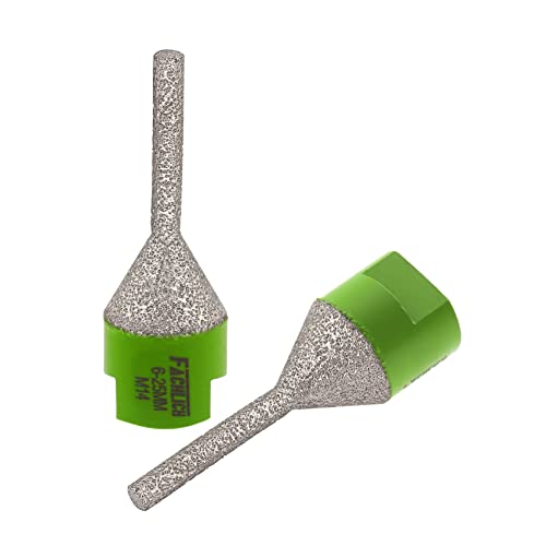 FACHLICH Diamant Fasenbits 6-25mm 2PK Diamant Fingerfräser Diamantbohrer zum Vergrößern Löcher in Fliesen Porzellan Marmor Keramik Granit von FACHLICH