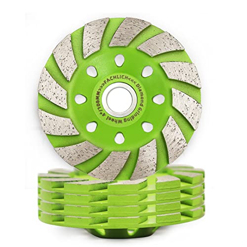 FACHLICH Diamant-Schleiftopf 5pcs 100mm x 22.2mm 12-Segment Schwerlast Turbo-Reihe Beton schleifscheibe,für Granitstein Marmor Mauerwerk Beton Abrasivewheels FACHLICH Diamant-Schleiftopf 5pcs 100mm x 22.2mm 12-Segment Schwerlast Turbo-Reihe Beton schleifscheibe,für Granitstein Marmor Mauerwerk Beton Abrasivewheels von FACHLICH