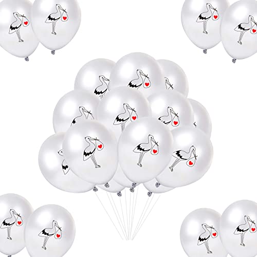 20 Stück Weißstorch Latexballons zur Geburt Baby Storch Jungen Mädchen für Hochzeit Willkommen Zuhause Baby Empfang Partei Dekoration 20 Stück Weißstorch Latexballons zur Geburt Baby Storch Jungen Mädchen für Hochzeit Willkommen Zuhause Baby Empfang Partei Dekoration von Fechy