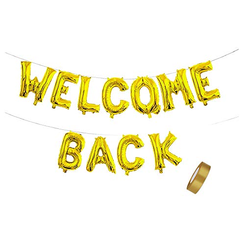 Willkommen zurück Brief Ballon Banner Bunting für Welcome Back, Home Coming, Back to School, Reunion und Home Family Party Dekorationen von FACHY
