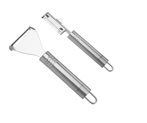 FACKELMANN - Starter-Set Zieh-/Pendelschäler OVALGRIFF, Universalschäler aus Edelstahl, robuster Schäler für Gemüse und Obst mit scharfer Klinge FACKELMANN - Starter-Set Zieh-/Pendelschäler OVALGRIFF, Universalschäler aus Edelstahl, robuster Schäler für Gemüse und Obst mit scharfer Klinge von FACKELMANN