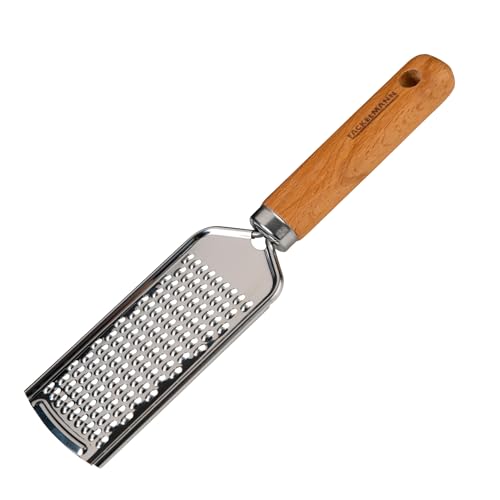 Fackelmann Handreibe für Parmesan, Käse und Zester – Käsereibe Perfekt für Pizza Und Pasta – Reibe aus Edelstahl und Buchenholz Im Italienischen Look, Silber/Braun Fackelmann Handreibe für Parmesan, Käse und Zester – Käsereibe Perfekt für Pizza Und Pasta – Reibe aus Edelstahl und Buchenholz Im Italienischen Look, Silber/Braun von FACKELMANN