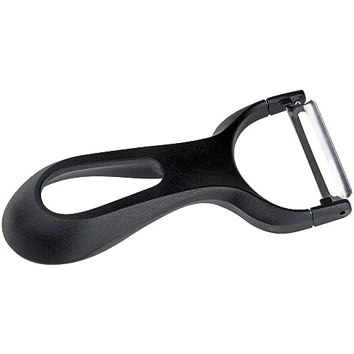 Fackelmann Ziehschäler 13,5 cm, Schäler mit sehr ergonomischem und leichtem Griff, hochwertiger Küchenhelfer mit Funktionsteil aus Edelstahl, geeignet für Obst und Gemüse aller Art (Farbe: Schwarz) Fackelmann Ziehschäler 13,5 cm, Schäler mit sehr ergonomischem und leichtem Griff, hochwertiger Küchenhelfer mit Funktionsteil aus Edelstahl, geeignet für Obst und Gemüse aller Art (Farbe: Schwarz) von FACKELMANN