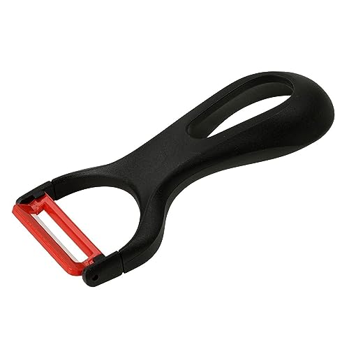 Fackelmann Ziehschäler 13,5 cm, Schäler mit sehr ergonomischem und leichtem Griff, hochwertiger Küchenhelfer mit Funktionsteil aus Keramik, geeignet für Obst und Gemüse aller Art (Farbe: Grau / Rot) Fackelmann Ziehschäler 13,5 cm, Schäler mit sehr ergonomischem und leichtem Griff, hochwertiger Küchenhelfer mit Funktionsteil aus Keramik, geeignet für Obst und Gemüse aller Art (Farbe: Grau / Rot) von FACKELMANN