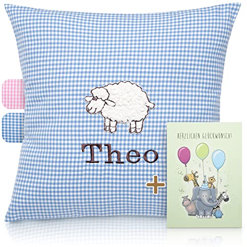 FADENZAUBER Babykissen personalisierbar mit Namen 40x40 cm für Jungen & Mädchen FADENZAUBER Babykissen personalisierbar mit Namen 40x40 cm für Jungen & Mädchen von FADENZAUBER Design for Kids
