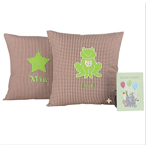 FADENZAUBER Babykissen personalisierbar mit Namen 40x40 cm für Jungen & Mädchen FADENZAUBER Babykissen personalisierbar mit Namen 40x40 cm für Jungen & Mädchen von FADENZAUBER Design for Kids