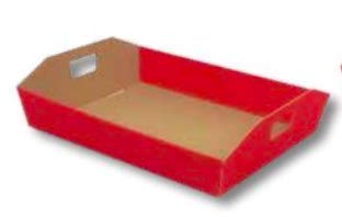 FAG ARTIGRAFICHE Leerer Korb groß Farbe rot C/Griff 43 x 32 x 12 cm Korb für Weihnachtsverpackungen von FAG ARTIGRAFICHE