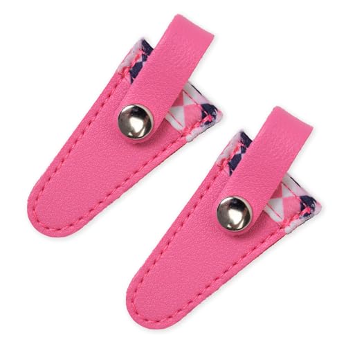 2 x Stickscheren-Etui, PU-Scheren-Abdeckung, Farbgitter, Schere, Schutzhülle, Nähschere, Scheide von FAHIA(ファヒア)