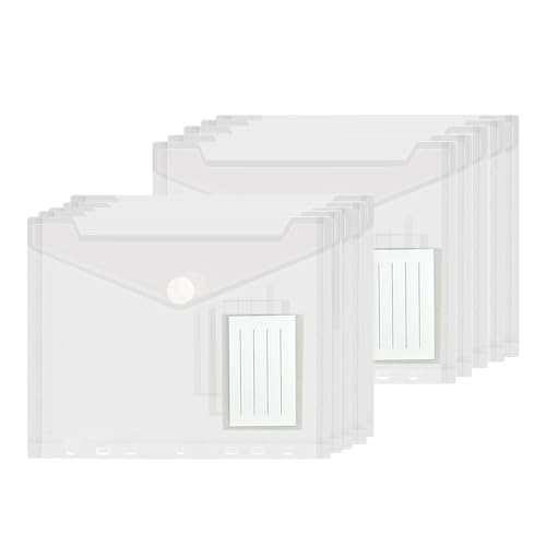 FAINCA 10 Stück Dokumententasche A5 Schnellhefter A5 Wasser Ölabweisend Dokumentenmappe Sichttaschen 7 Löcher Reserviert Mappen Klarsichthüllen für Organisation Von Dokumenten Hausaufgaben FAINCA 10 Stück Dokumententasche A5 Schnellhefter A5 Wasser Ölabweisend Dokumentenmappe Sichttaschen 7 Löcher Reserviert Mappen Klarsichthüllen für Organisation Von Dokumenten Hausaufgaben von FAINCA