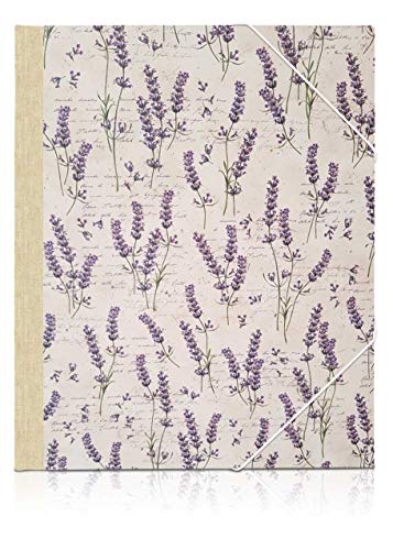 Eckspannmappe Lavendel Naturleinen, A4 von FAIRklemmt
