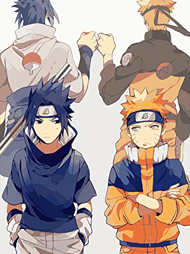 FAJIA Naruto Malen Nach Zahlen,Anime Malen Nach Zahlen,Malen Nach Zahlen Erwachsene,Paint by Numbers Adult, mit Pinsel Acryl-Pigment Zeichnung 40 x 50cm, no-2434 von FAJIA