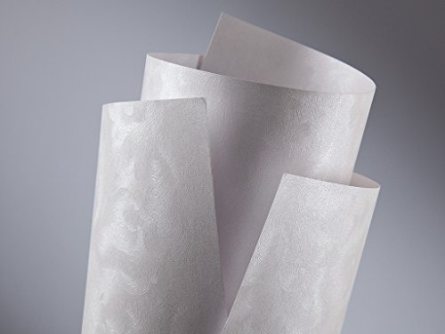 20 FALAMBI Premiumkarton Pearl weiß, Papier 220 g/m², bedruckbar, metallic Karton, durchgefärbt von FALAMBI