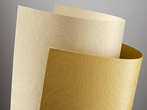 20 FALAMBI Premiumkarton Royal gold, Papier 250 g/m², bedruckbar, metallic Karton, durchgefärbt von FALAMBI