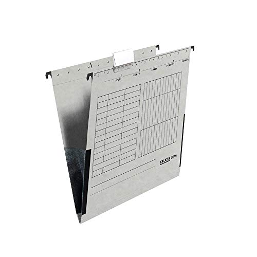 2x 25 FALKEN Hängetaschen UNIREG / grau / DIN A4 / 230 g/m² von FALKEN