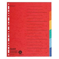 FALKEN Ordnerregister DIN A4 Vollformat blanko farbig 6-teilig, 1 Satz von FALKEN