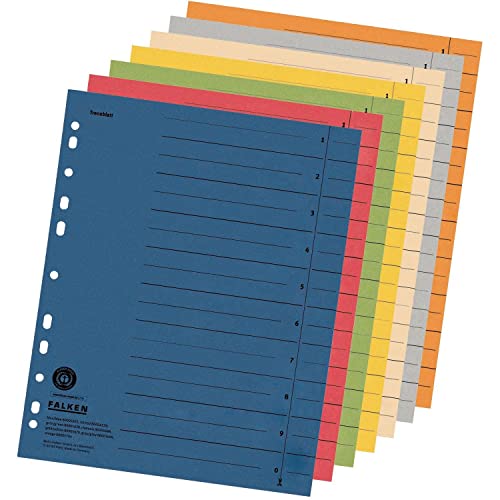 FALKEN Trennblätter, A4 überbreite, RC-Kraftkarton, rot VE=100 Stück von FALKEN