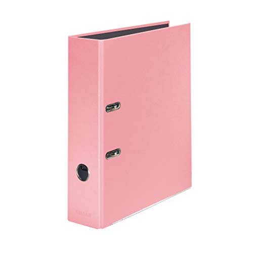 Falken PastellColor-Ordner 8 cm breit (5er Pack) DIN A4 Pastell-Farbe Flamingo-Pink Ringordner Aktenordner Briefordner Büroordner Plastikordner Schlitzordner Motivordner von FALKEN