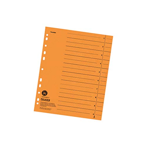 Original Falken 100er Pack Trennblätter. Made in Germany. Aus Recycling-Karton für DIN A4 orange Trennlaschen Trennblätter Ordner Register Kalender Blauer Engel Original Falken 100er Pack Trennblätter. Made in Germany. Aus Recycling-Karton für DIN A4 orange Trennlaschen Trennblätter Ordner Register Kalender Blauer Engel von FALKEN