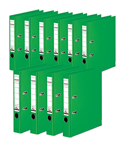 Original Falken 10er Pack Chromocolor Premium-Ordner. Made in Germany. Kunststoffbezug außen und innen 5 cm breit DIN A4 Pastell-Farbe hellgrün Ringordner Aktenordner Briefordner Büroordner Original Falken 10er Pack Chromocolor Premium-Ordner. Made in Germany. Kunststoffbezug außen und innen 5 cm breit DIN A4 Pastell-Farbe hellgrün Ringordner Aktenordner Briefordner Büroordner von FALKEN