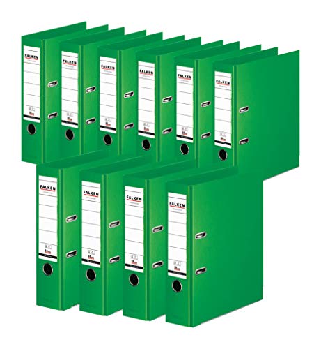 Original Falken 10er Pack Chromocolor Premium-Ordner. Made in Germany. Kunststoffbezug außen und innen 8 cm breit DIN A4 Pastell-Farbe hellgrün Ringordner Aktenordner Briefordner Büroordner Original Falken 10er Pack Chromocolor Premium-Ordner. Made in Germany. Kunststoffbezug außen und innen 8 cm breit DIN A4 Pastell-Farbe hellgrün Ringordner Aktenordner Briefordner Büroordner von FALKEN
