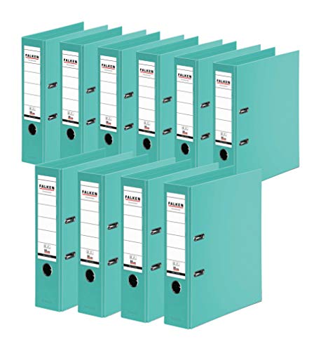Original Falken 10er Pack Chromocolor Premium-Ordner. Made in Germany. Kunststoffbezug außen und innen 8 cm breit DIN A4 Pastell-Farbe mint Ringordner Aktenordner Briefordner Büroordner Original Falken 10er Pack Chromocolor Premium-Ordner. Made in Germany. Kunststoffbezug außen und innen 8 cm breit DIN A4 Pastell-Farbe mint Ringordner Aktenordner Briefordner Büroordner von FALKEN