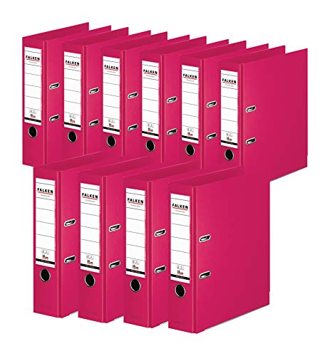Original Falken 10er Pack Chromocolor Premium-Ordner. Made in Germany. Kunststoffbezug außen und innen 8 cm breit DIN A4 Pastell-Farbe pink Ringordner Aktenordner Briefordner Büroordner Original Falken 10er Pack Chromocolor Premium-Ordner. Made in Germany. Kunststoffbezug außen und innen 8 cm breit DIN A4 Pastell-Farbe pink Ringordner Aktenordner Briefordner Büroordner von FALKEN