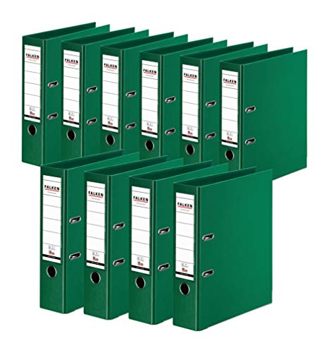 Original Falken 10er Pack Chromocolor Premium-Ordner. Made in Germany. Kunststoffbezug außen und innen 8 cm breit DIN A4 grün Ringordner Aktenordner Briefordner Büroordner Plastikordner Original Falken 10er Pack Chromocolor Premium-Ordner. Made in Germany. Kunststoffbezug außen und innen 8 cm breit DIN A4 grün Ringordner Aktenordner Briefordner Büroordner Plastikordner von FALKEN