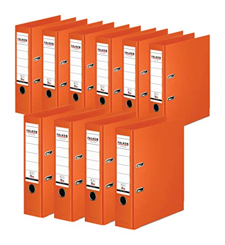 Original Falken 10er Pack Chromocolor Premium-Ordner. Made in Germany. Kunststoffbezug außen und innen 8 cm breit DIN A4 orange Ringordner Aktenordner Briefordner Büroordner Plastikordner Original Falken 10er Pack Chromocolor Premium-Ordner. Made in Germany. Kunststoffbezug außen und innen 8 cm breit DIN A4 orange Ringordner Aktenordner Briefordner Büroordner Plastikordner von FALKEN