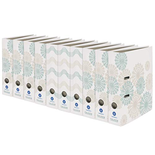 Original Falken 10er Pack Motivordner Pure Green. Made in Germany. 8 cm breit DIN A4 farbig sortiert Welle & Kreis Blauer Engel Aktenordner Briefordner Büroordner Pappordner Original Falken 10er Pack Motivordner Pure Green. Made in Germany. 8 cm breit DIN A4 farbig sortiert Welle & Kreis Blauer Engel Aktenordner Briefordner Büroordner Pappordner von FALKEN