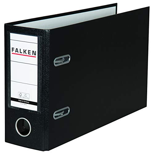 Original Falken 10er Pack PP-Color Kunststoff-Ordner Sonderformat. Made in Germany. 8 cm breit DIN A5 quer mit Wechselfenster schwarz Kontoauszug Ringordner Aktenordner Briefordner Büroordner Original Falken 10er Pack PP-Color Kunststoff-Ordner Sonderformat. Made in Germany. 8 cm breit DIN A5 quer mit Wechselfenster schwarz Kontoauszug Ringordner Aktenordner Briefordner Büroordner von FALKEN